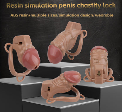 ABS Resin Simulation Penis Chastity Lock Chastitycage.cc