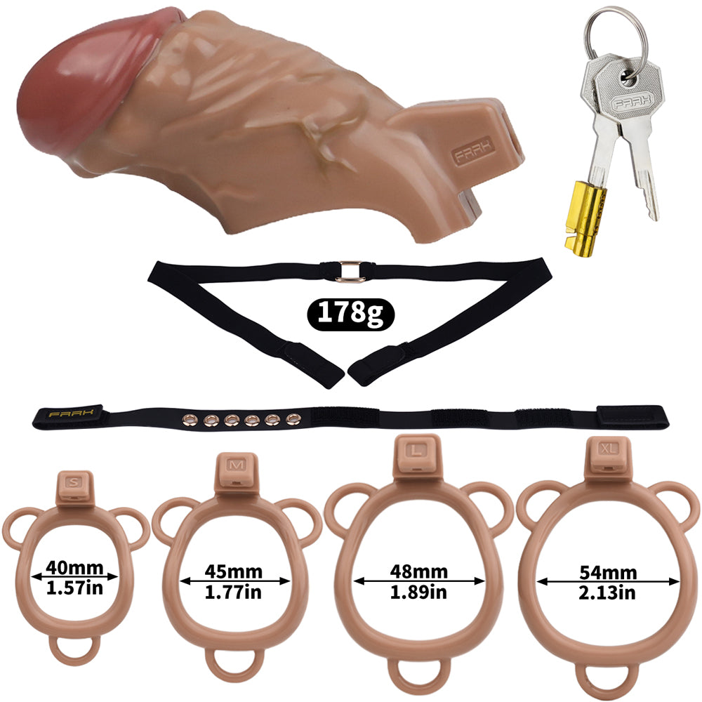 ABS Resin Simulation Penis Chastity Lock Chastitycage.cc