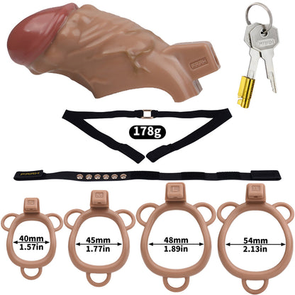 ABS Resin Simulation Penis Chastity Lock Chastitycage.cc