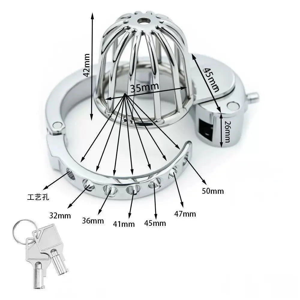 BDSM Adjustable Metal Chastity Cage 01 ChastityCageInt