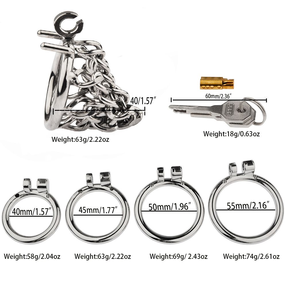 BDSM Metal Chastity Cage 03