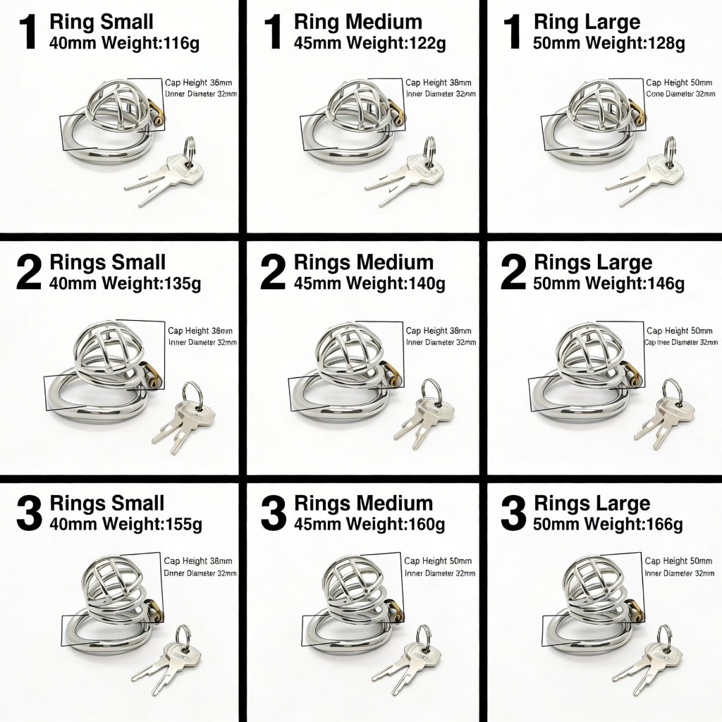 BDSM Metal Chastity Cage 01