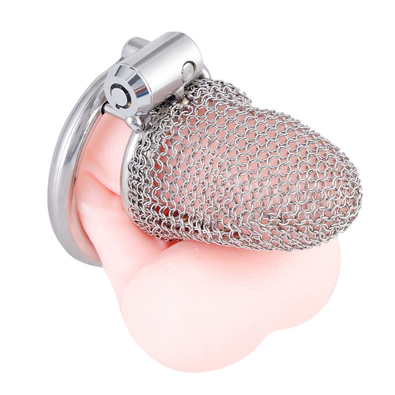 BDSM Metal Mesh Chastity Cage