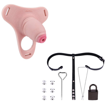 Silicone Real Dildo Wearable Chastity Device Chastitycage.cc