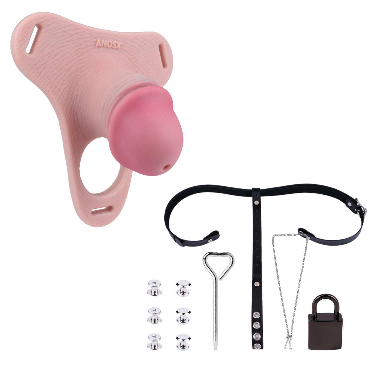 Silicone Real Dildo Wearable Chastity Device Chastitycage.cc