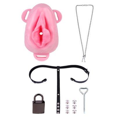 Sissy Silicone Chastity Cage with Belt Chastitycage.cc