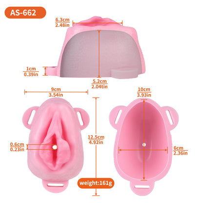 Sissy Silicone Chastity Cage with Belt Chastitycage.cc