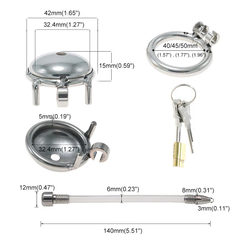 Small Chastity Cage With Catheter Chastitycage.cc