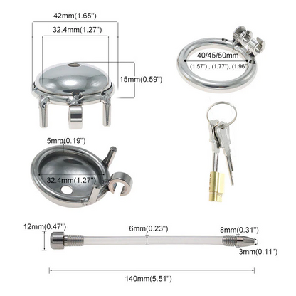 Small Chastity Cage With Catheter Chastitycage.cc