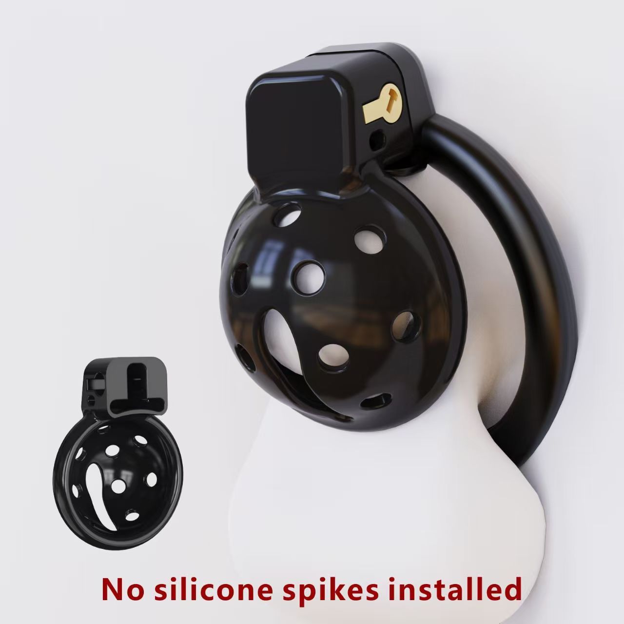 Small Chastity Cage With Silicone Spikes Chastitycage.cc