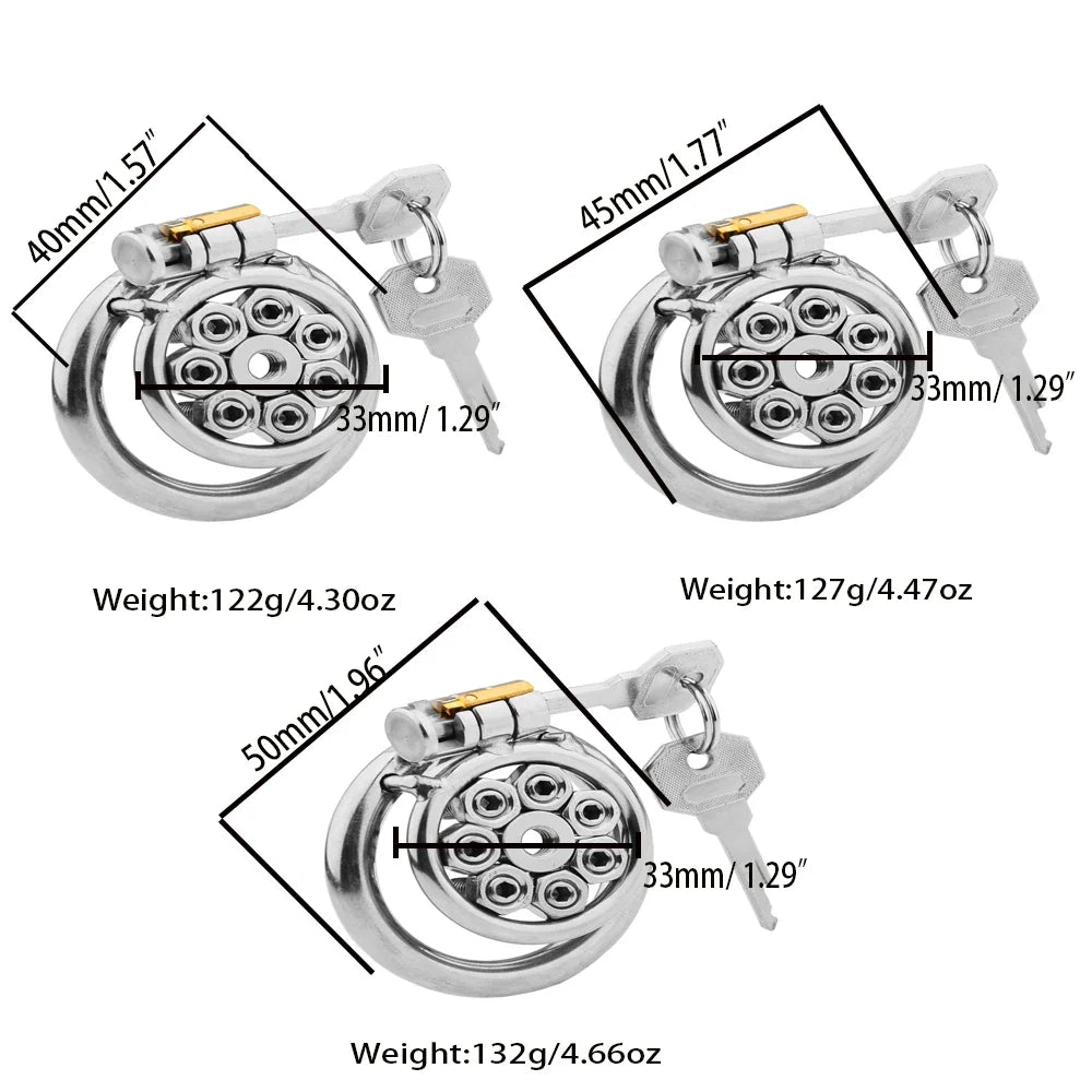 Stianless Steel Cock Cage with Removable Nails