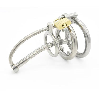 Stainless Steel Catheter Urethral Sounding Cock Cage Chastitycage.cc