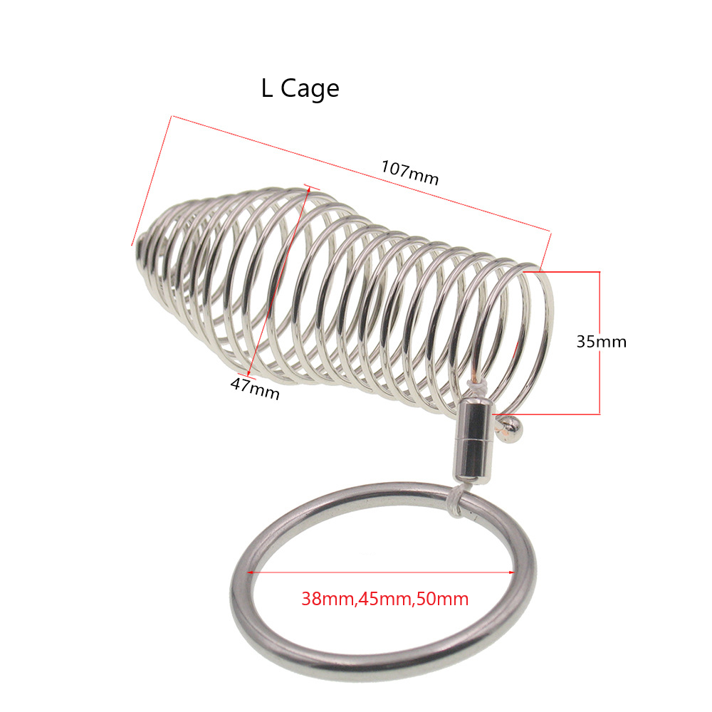 Stainless Steel Threaded Penis Sleeve With Ring Chastitycage.cc