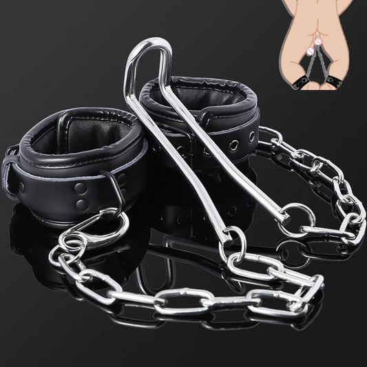 Stainless Steels Humbler with Detachable Ankle Cuffs Chastitycage.cc