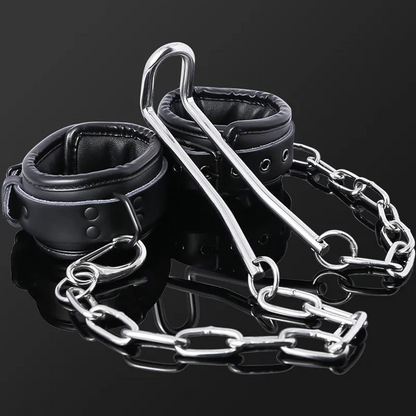 Stainless Steels Humbler with Detachable Ankle Cuffs Chastitycage.cc