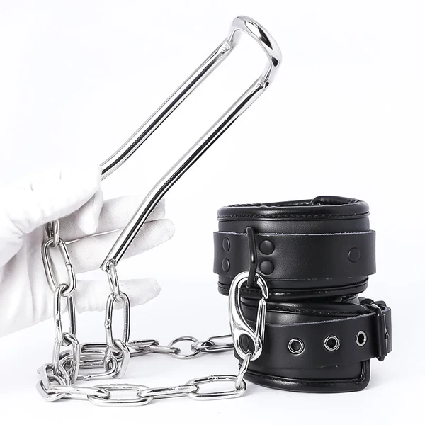 Stainless Steels Humbler with Detachable Ankle Cuffs Chastitycage.cc