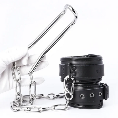 Stainless Steels Humbler with Detachable Ankle Cuffs Chastitycage.cc