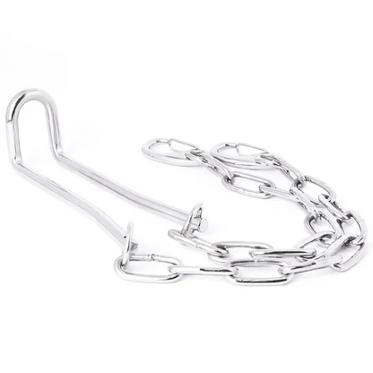 Stainless Steels Humbler with Detachable Ankle Cuffs Chastitycage.cc