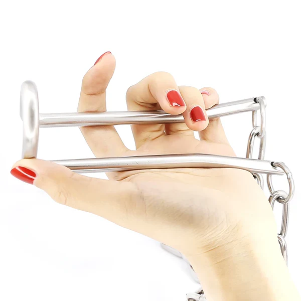 Stainless Steels Humbler with Detachable Ankle Cuffs Chastitycage.cc