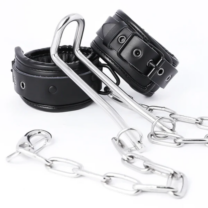 Stainless Steels Humbler with Detachable Ankle Cuffs Chastitycage.cc
