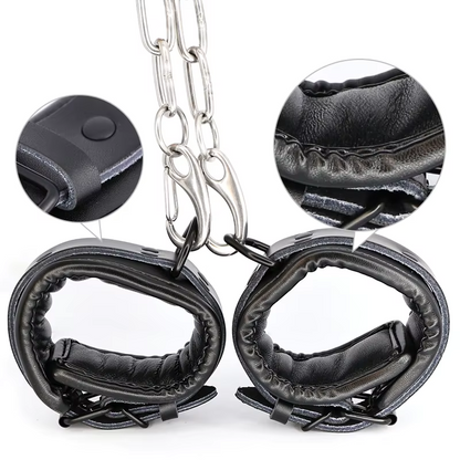 Stainless Steels Humbler with Detachable Ankle Cuffs Chastitycage.cc
