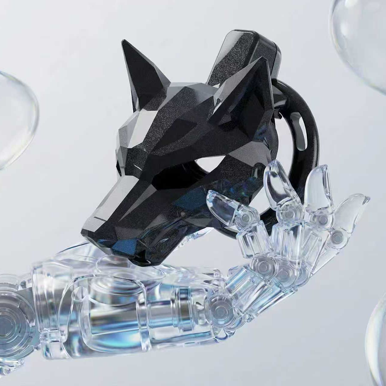 Starlight Black Wolf Chastity Cage Chastitycage.cc
