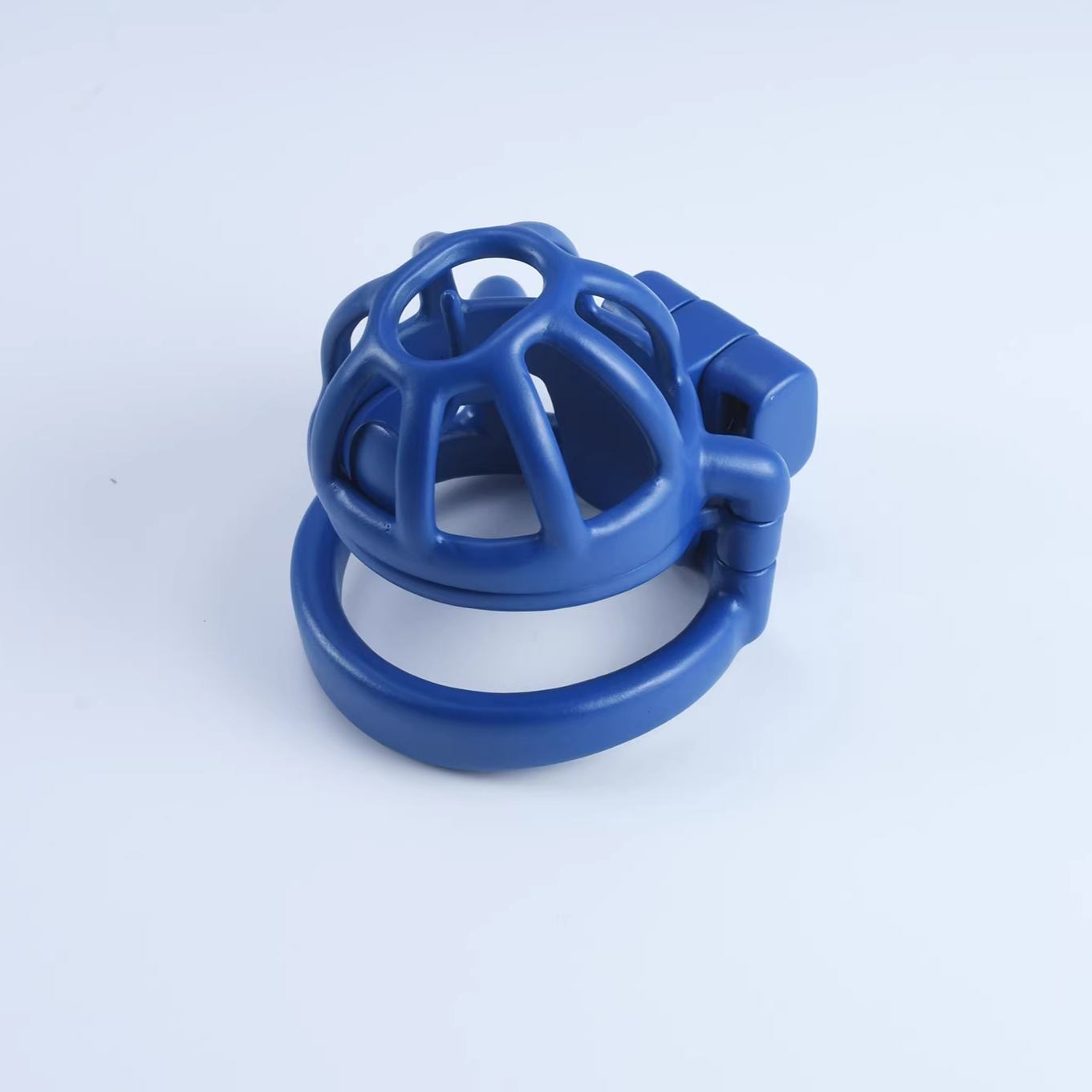 Steel Blue Custom Cock Cage Chastitycage.cc