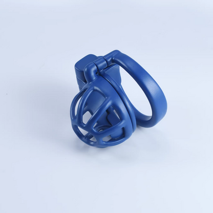 Steel Blue Custom Cock Cage Chastitycage.cc