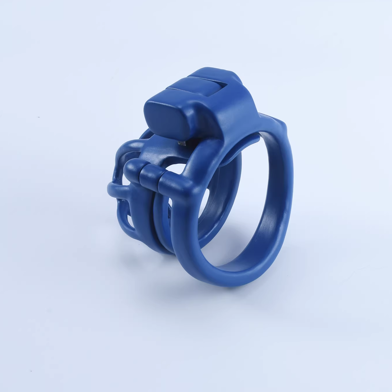 Steel Blue Custom Cock Cage Chastitycage.cc