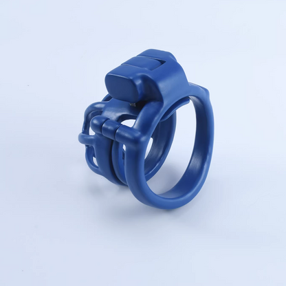Steel Blue Custom Cock Cage Chastitycage.cc