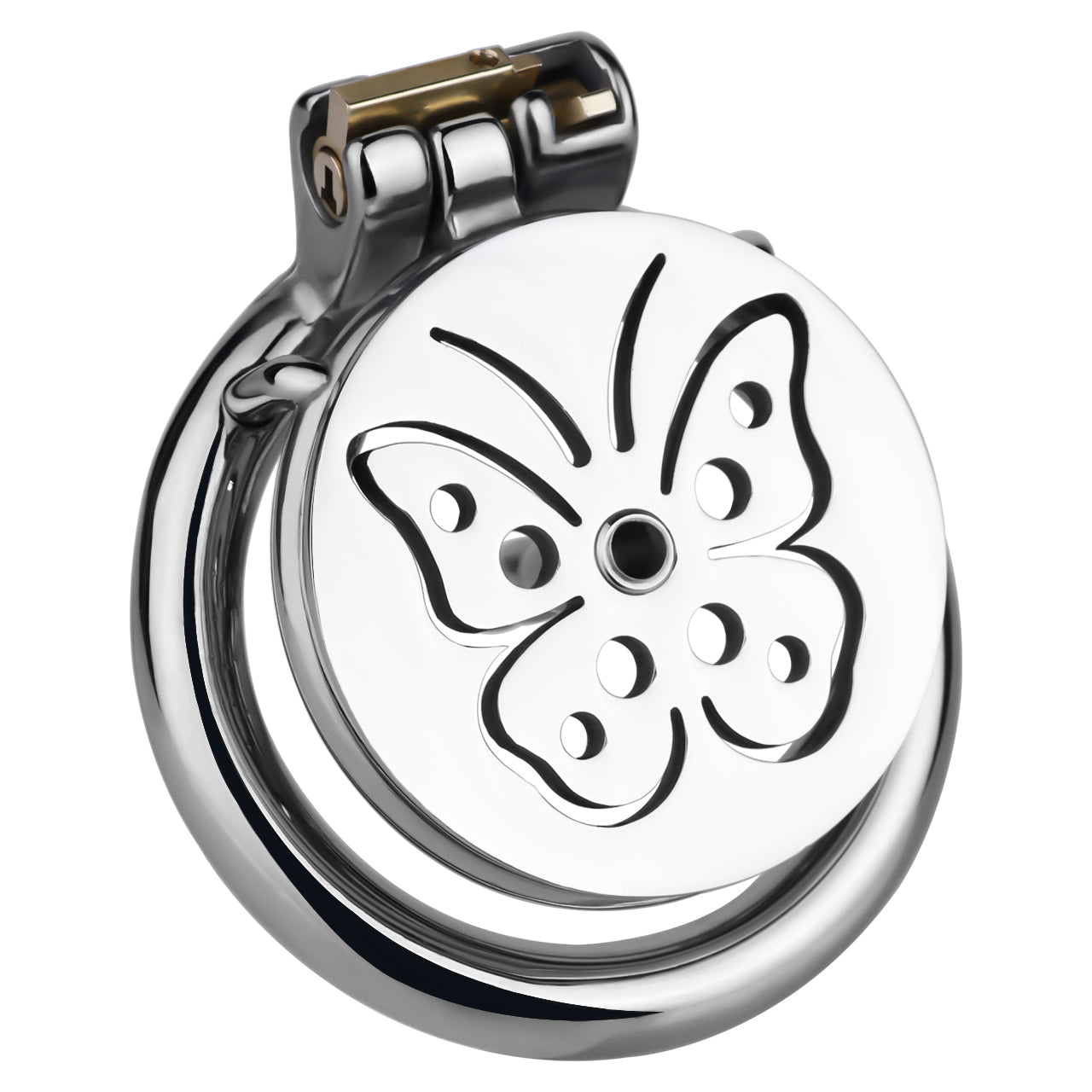 Steel Butterfly Flat Chastity Lock Chastitycage.cc