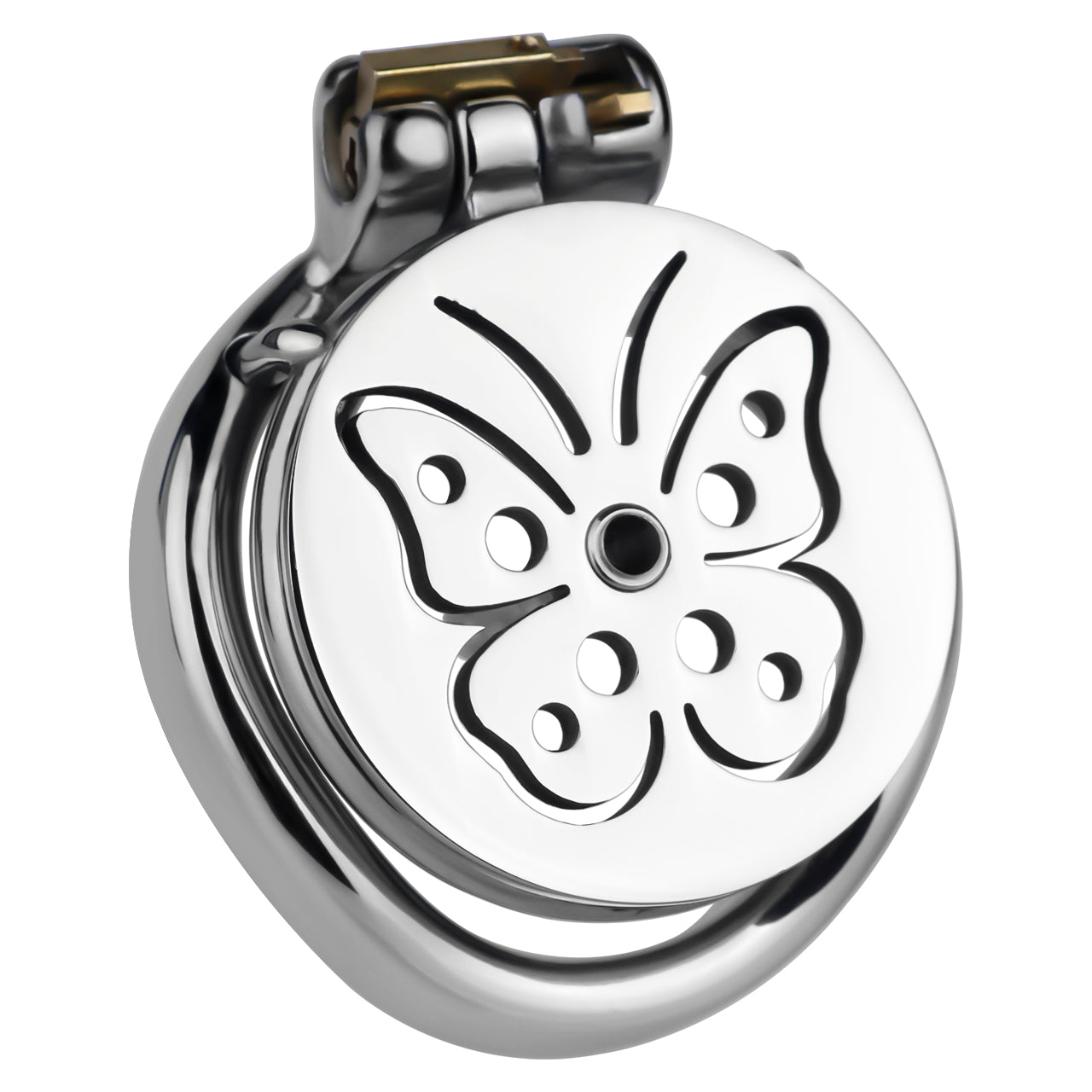Steel Butterfly Flat Chastity Lock Chastitycage.cc