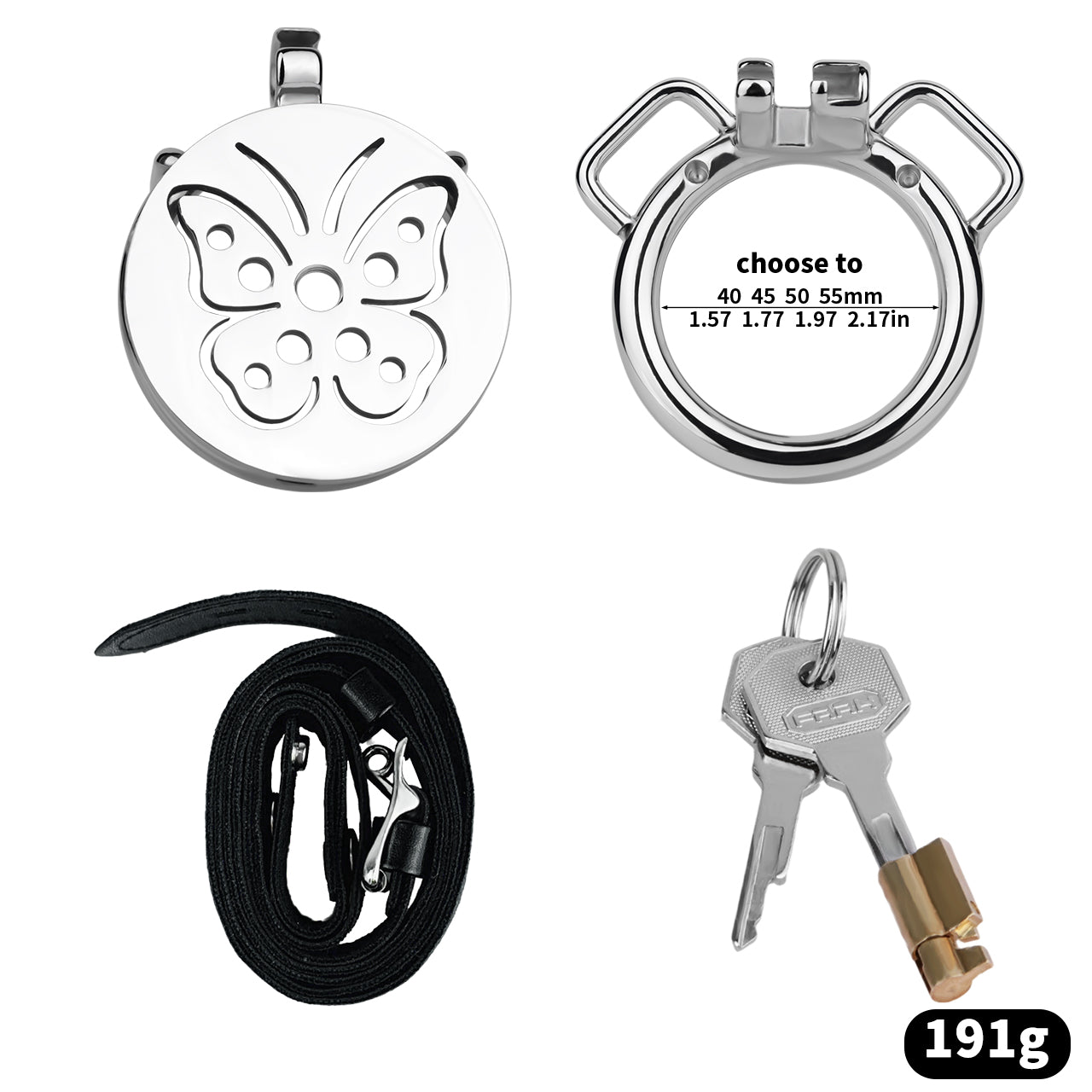 Steel Butterfly Flat Chastity Lock Chastitycage.cc