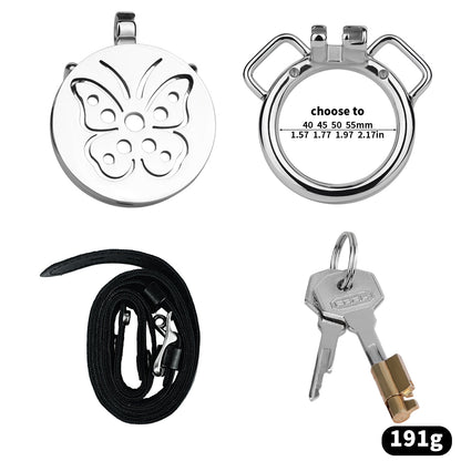 Steel Butterfly Flat Chastity Lock Chastitycage.cc