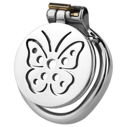 Steel Butterfly Flat Chastity Lock Chastitycage.cc