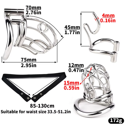Steel Chastity Device with PA Chastitycage.cc