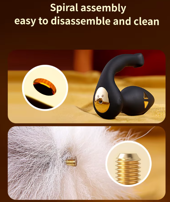 Tail Butt Plug  & Bell Butt Plug (Vibration And Electric Shock) Chastitycage.cc