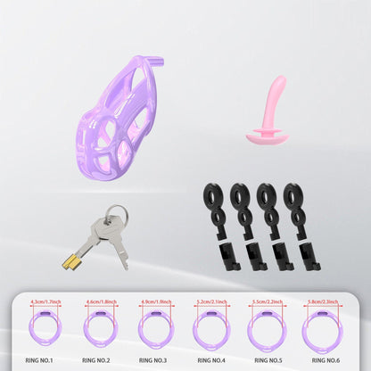 Upgraded Invisible Cobra Chastity Cage Purple cobrachastity