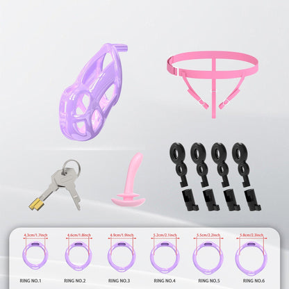 Upgraded Invisible Cobra Chastity Cage Purple cobrachastity