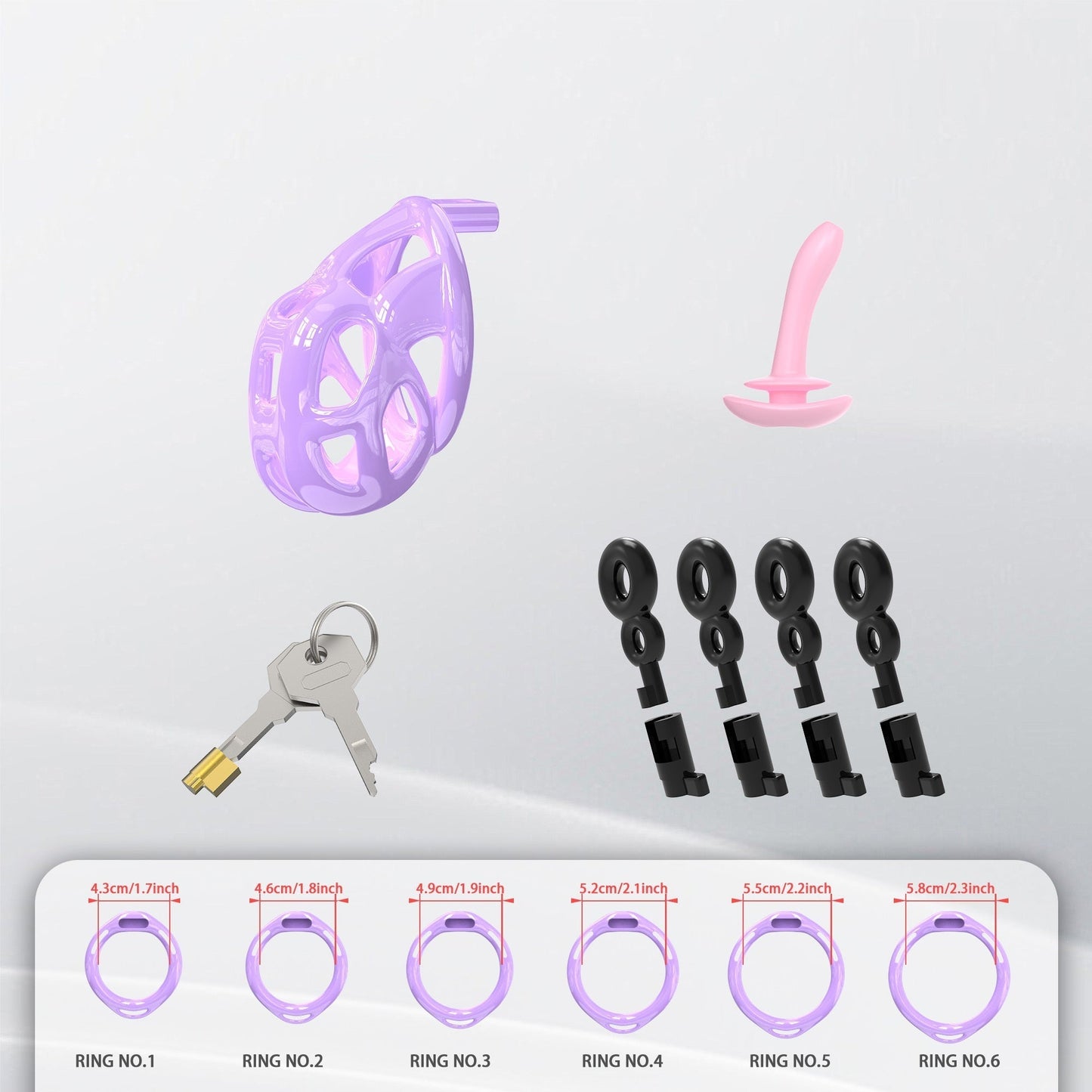 Upgraded Invisible Cobra Chastity Cage Purple cobrachastity