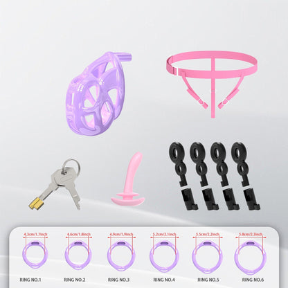 Upgraded Invisible Cobra Chastity Cage Purple cobrachastity