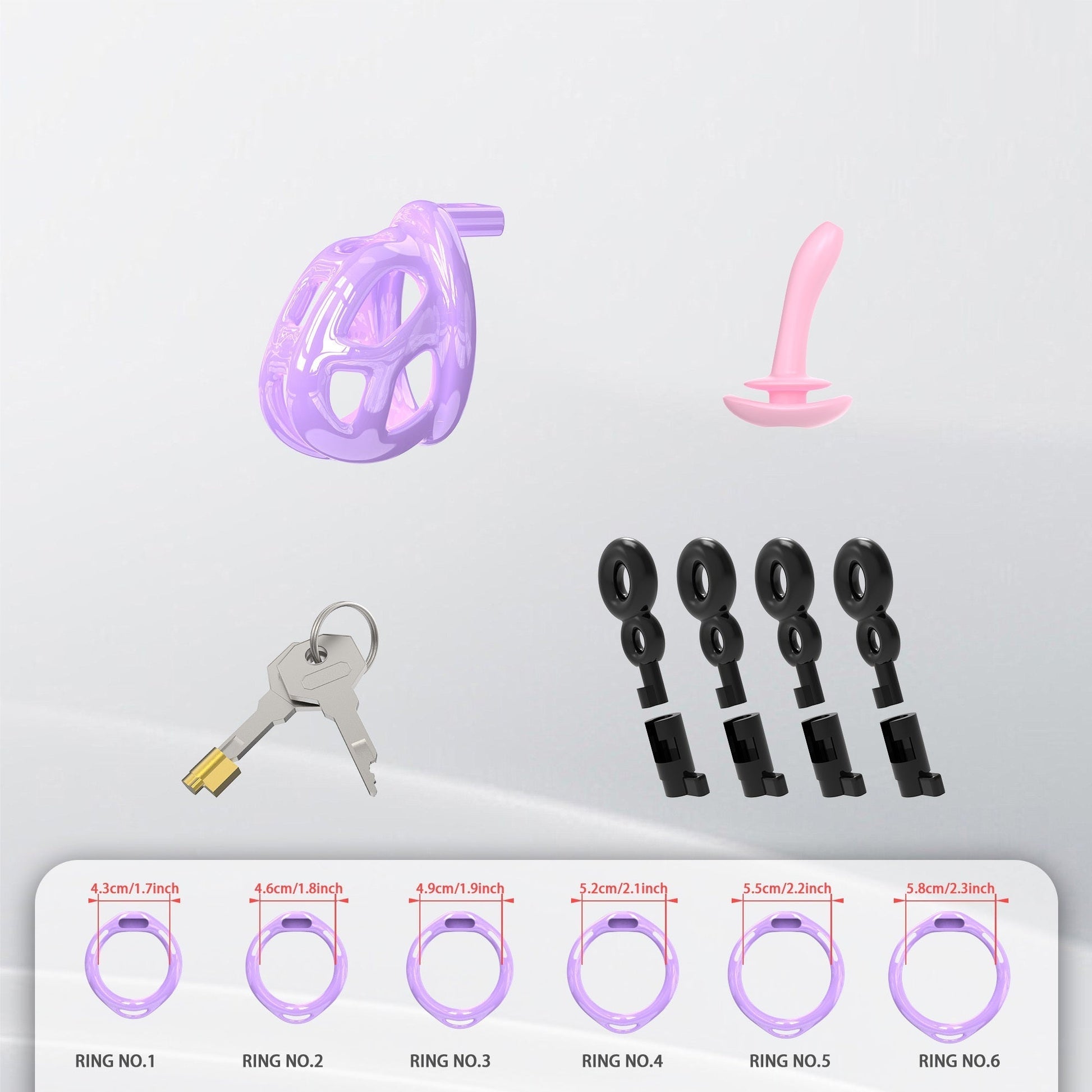 Upgraded Invisible Cobra Chastity Cage Purple cobrachastity