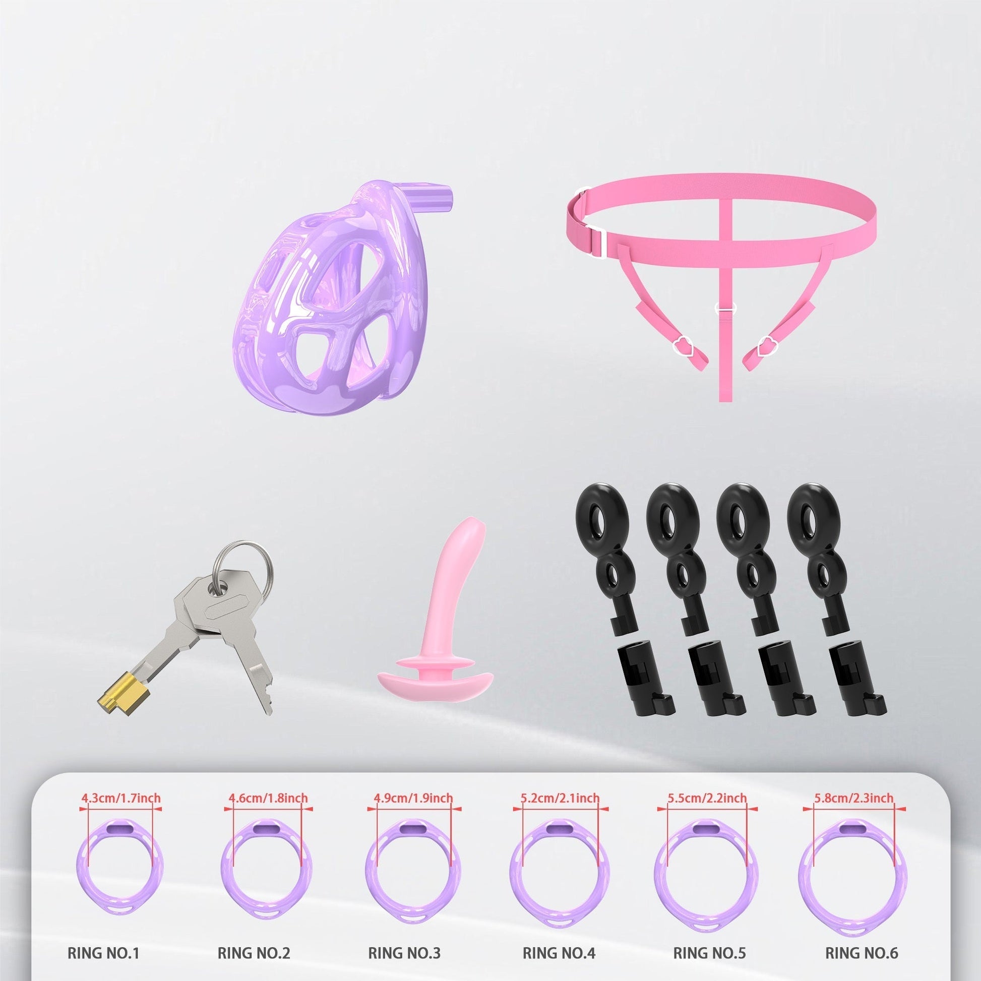 Upgraded Invisible Cobra Chastity Cage Purple cobrachastity