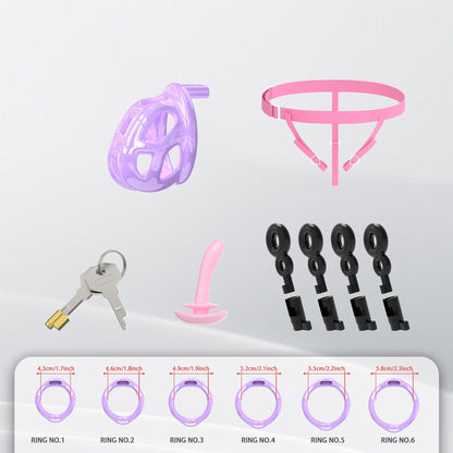 Upgraded Invisible Cobra Chastity Cage Purple cobrachastity