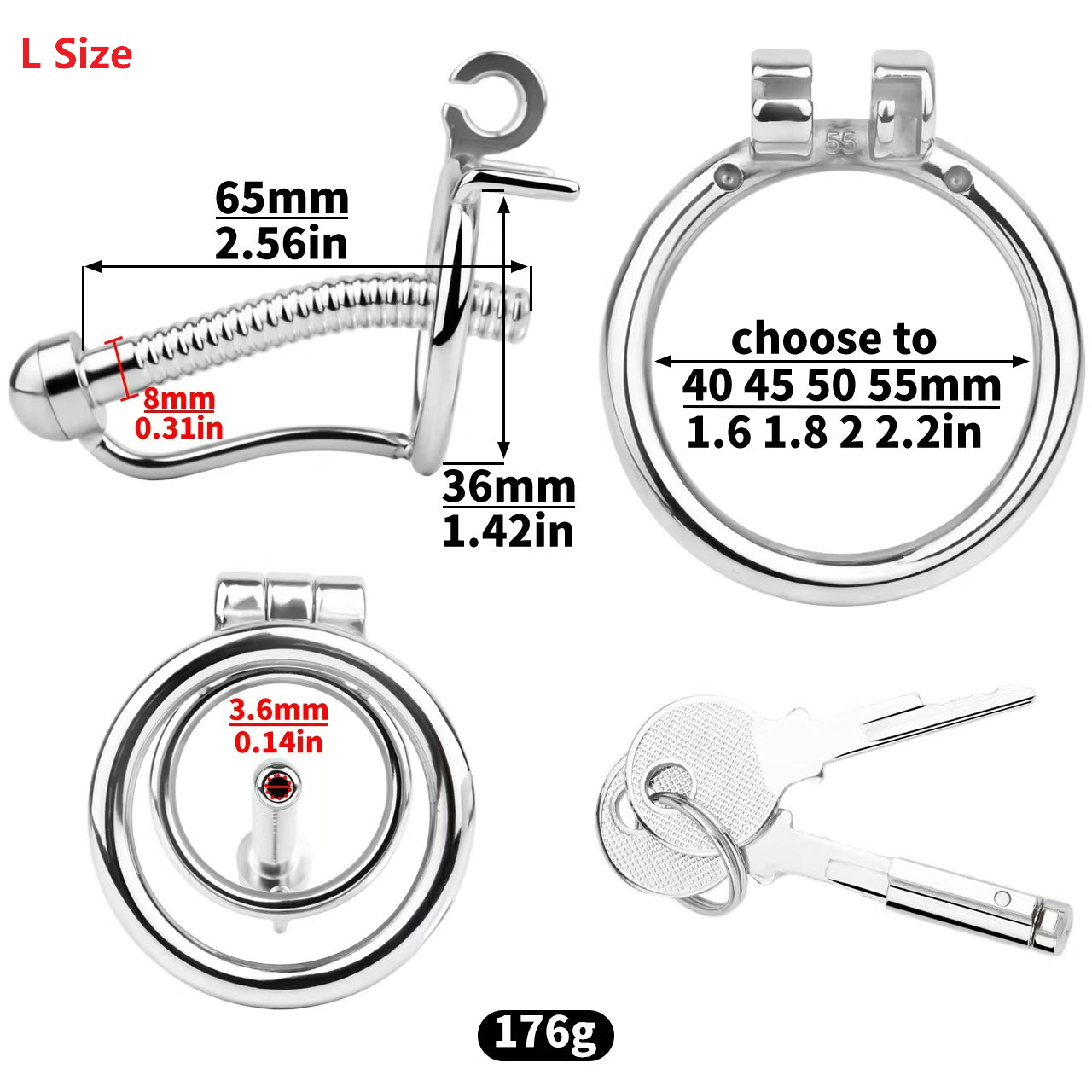Urethral Chastity Cage - Easy to Pee Chastitycage.cc