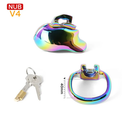 V4 Rainbow Steel Chastity Cage Chastitycage.cc