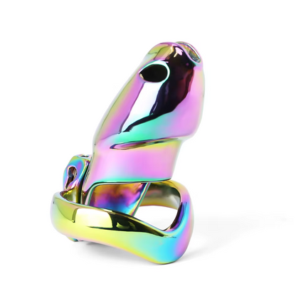 V4 Rainbow Steel Chastity Cage Chastitycage.cc