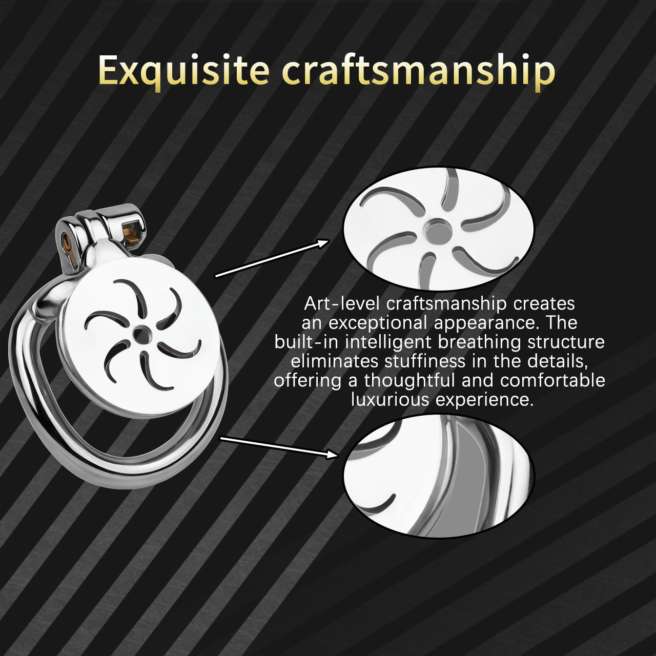 Wind and Fire Wheel Flat Chastity Lock